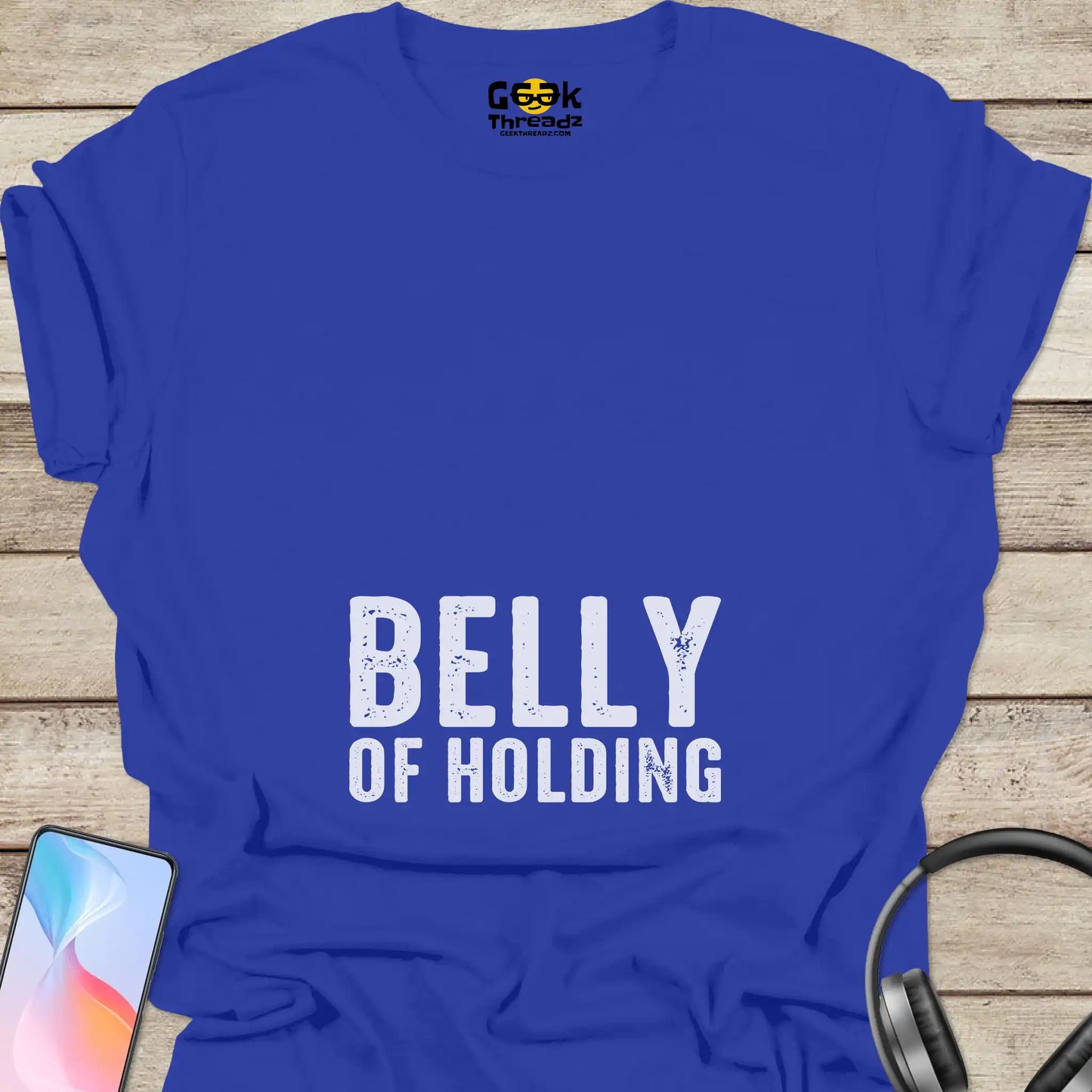 Belly of Holding T-shirt - Geek Threadz - Royal Blue