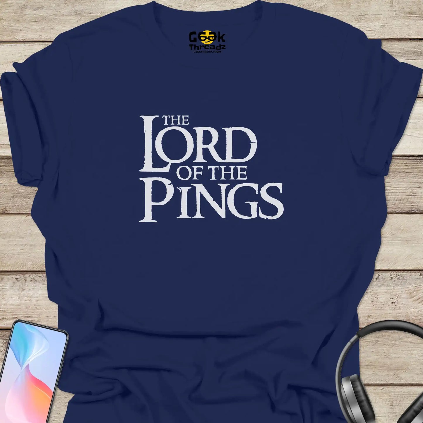 The Lord of the Pings T-shirt - Geek Threadz - Navy Blue