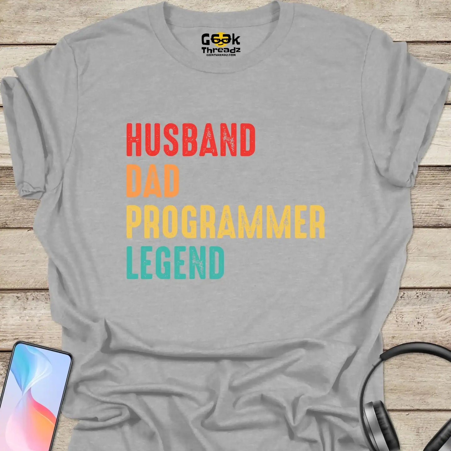 Sport Grey Husband Dad Programmer Legend T-shirt