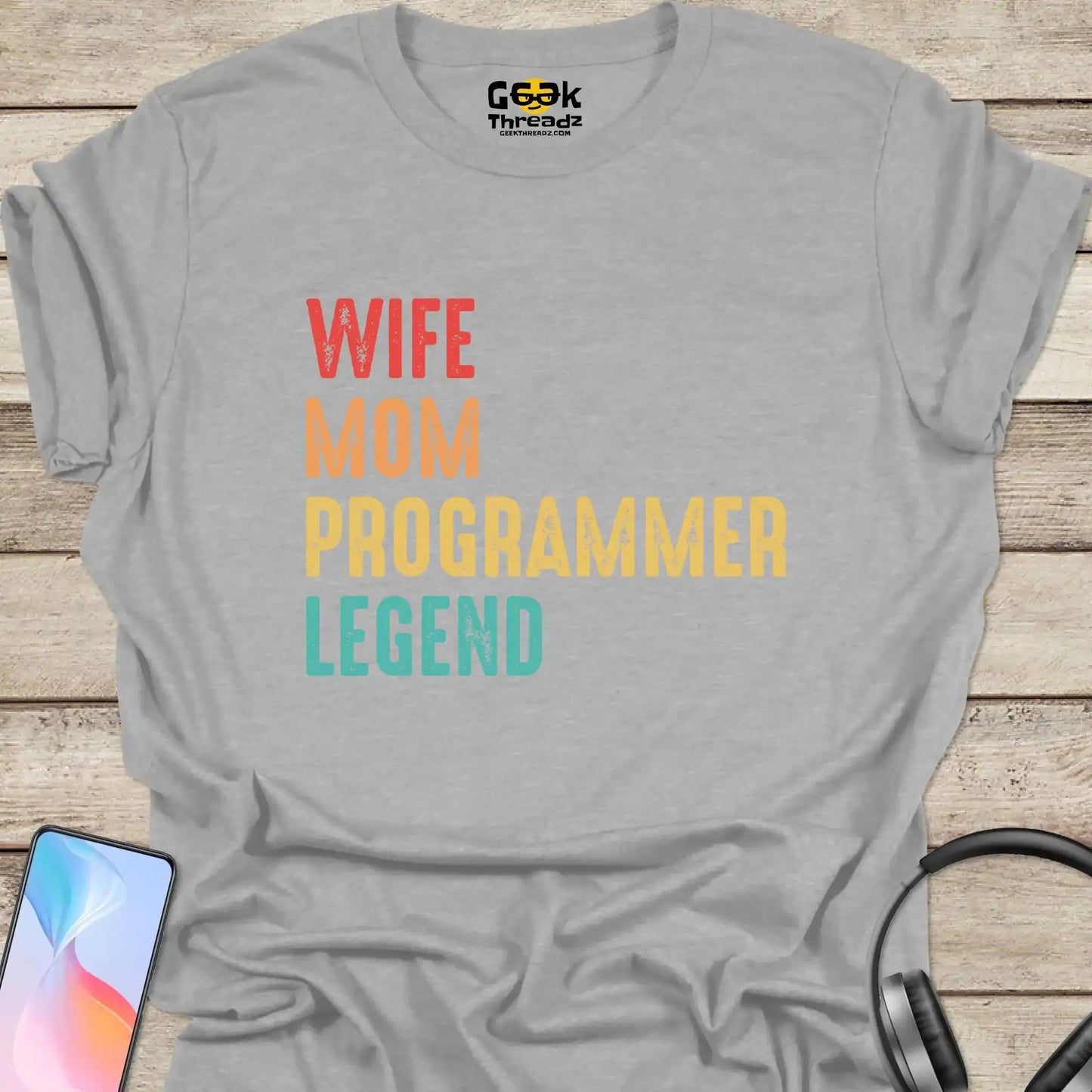 Sport Grey Wife Mom Programmer Legend T-shirt