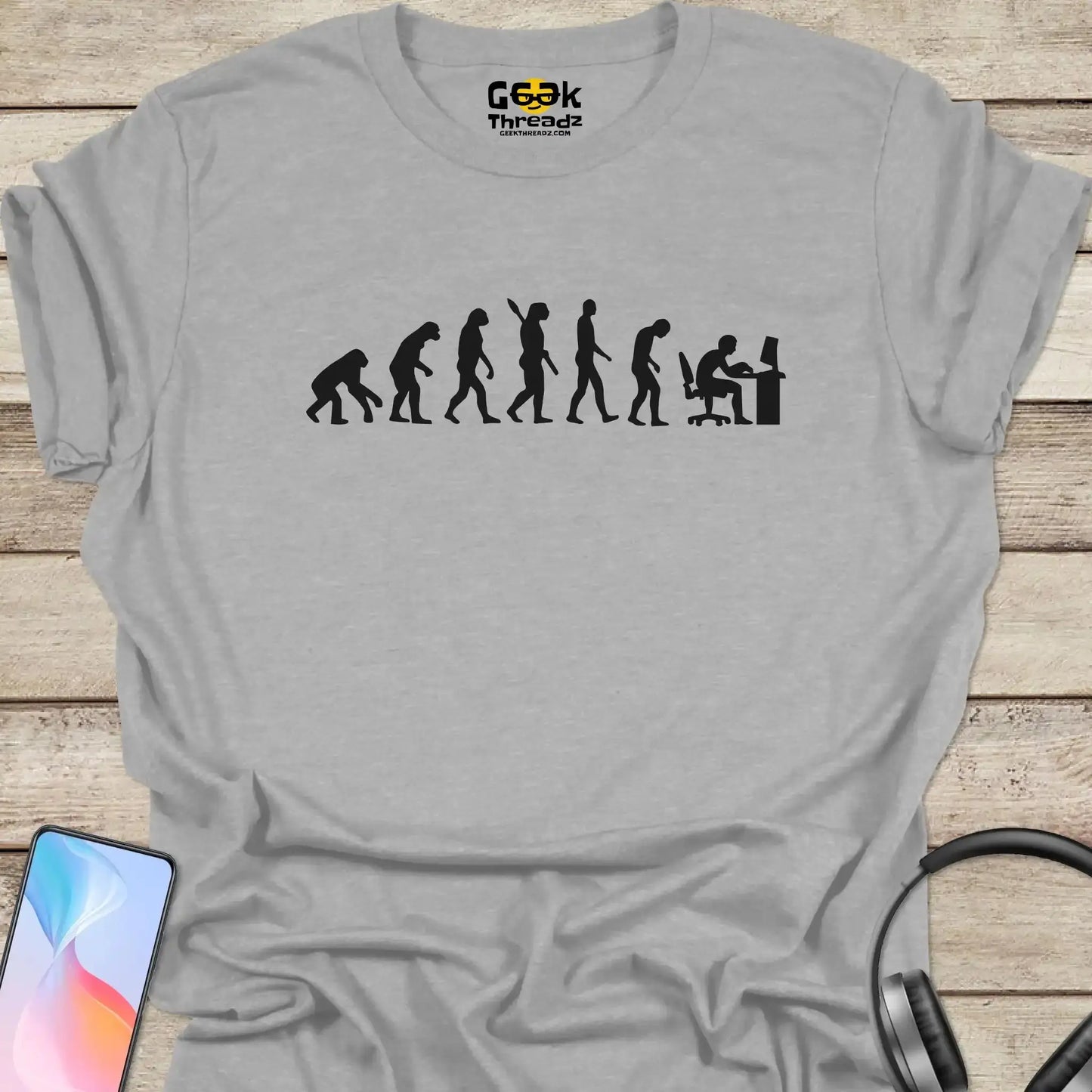 Sport Grey Evolution of a Programmer T-shirt