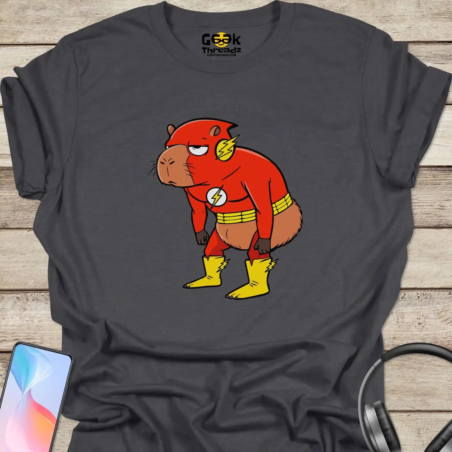 Dark Gray Capybara Flash T-shirt