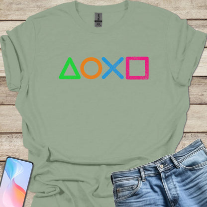 Playstation Controller Symbols T-shirt