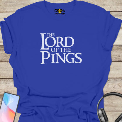 The Lord of the Pings T-shirt - Geek Threadz - Royal Blue