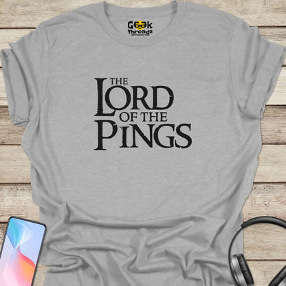 The Lord of the Pings T-shirt - Geek Threadz - Sport Grey
