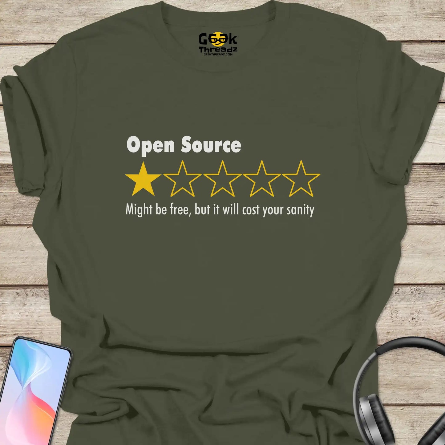 Open Source One Star Revew T-shirt