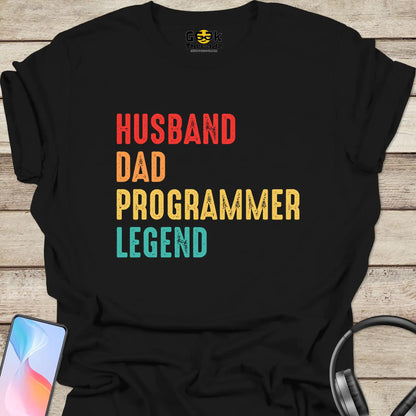 Husband Dad Programmer Legend T-shirt