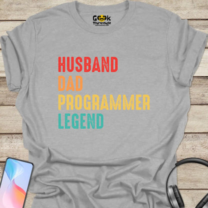 Husband Dad Programmer Legend T-shirt