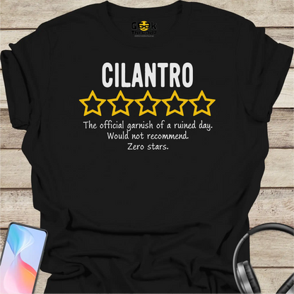 Cilantro "Zero Stars" T-Shirt | Funny Foodie Tee for People Who Hate Cilantro