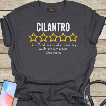 Cilantro "Zero Stars" T-Shirt | Funny Foodie Tee for People Who Hate Cilantro