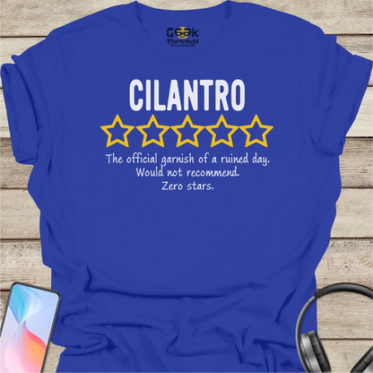 Cilantro "Zero Stars" T-Shirt | Funny Foodie Tee for People Who Hate Cilantro