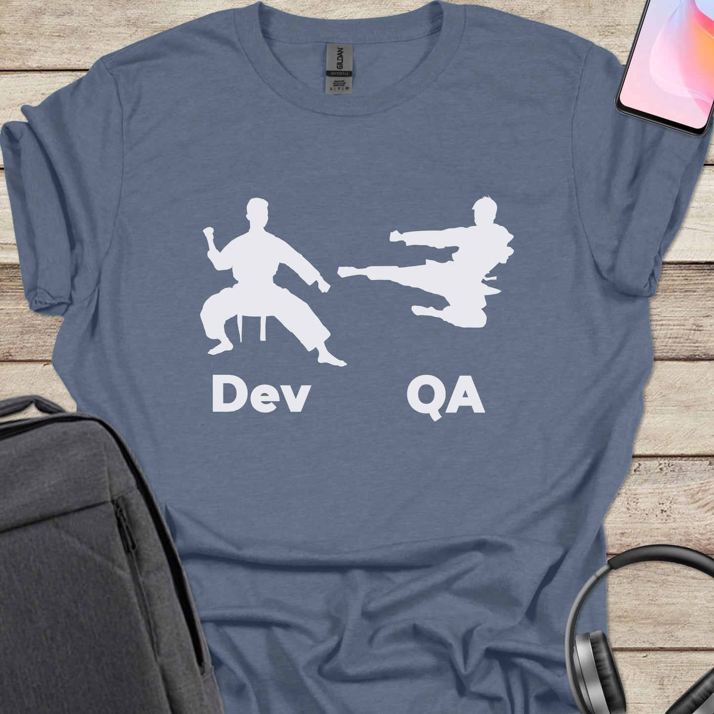 Dev vs. QA Eternal Battle T-shirt