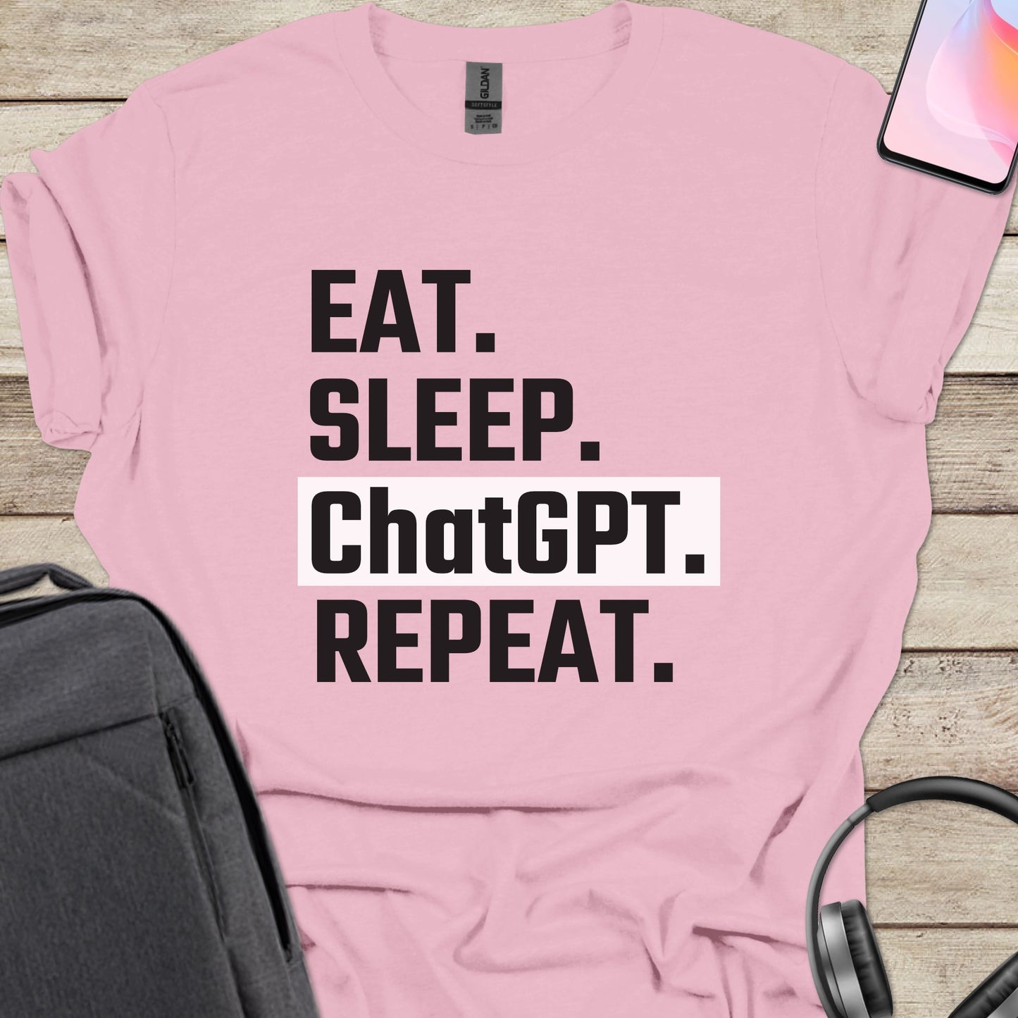 Eat Sleep ChatGPT Repeat T-shirt