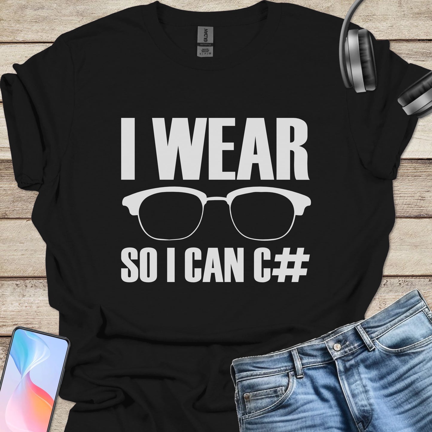 I wear glasses so I an C# T-shirt