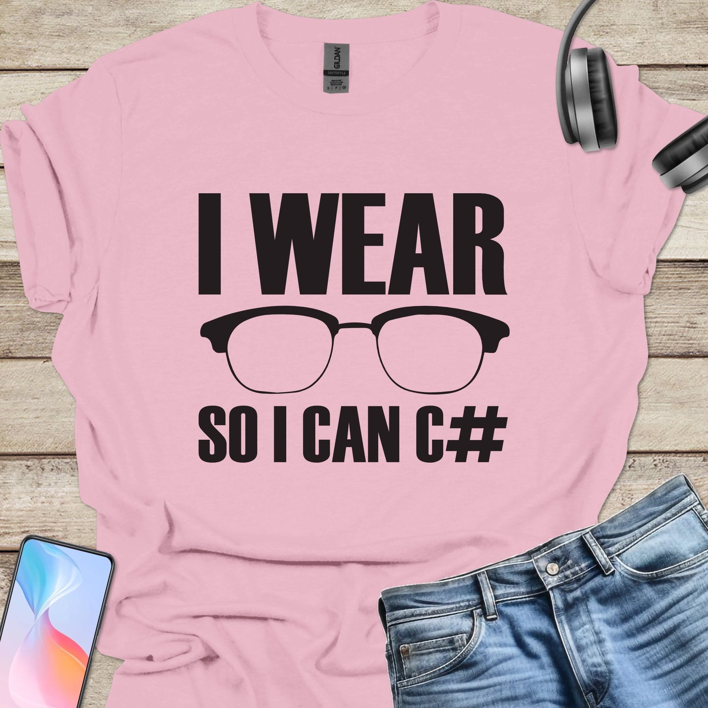 I wear glasses so I an C# T-shirt