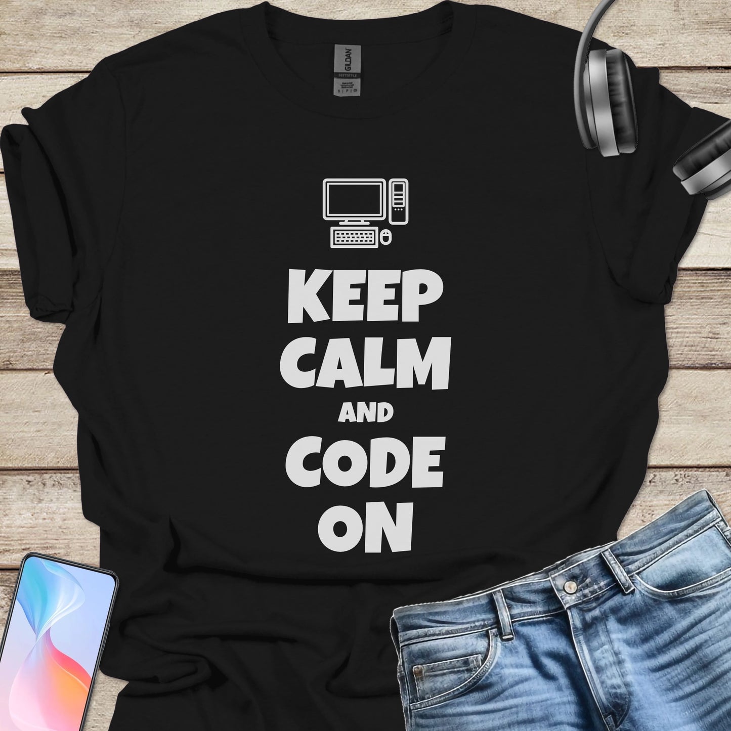 Keep Calm and Code On T-shirt