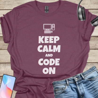 Keep Calm and Code On T-shirt