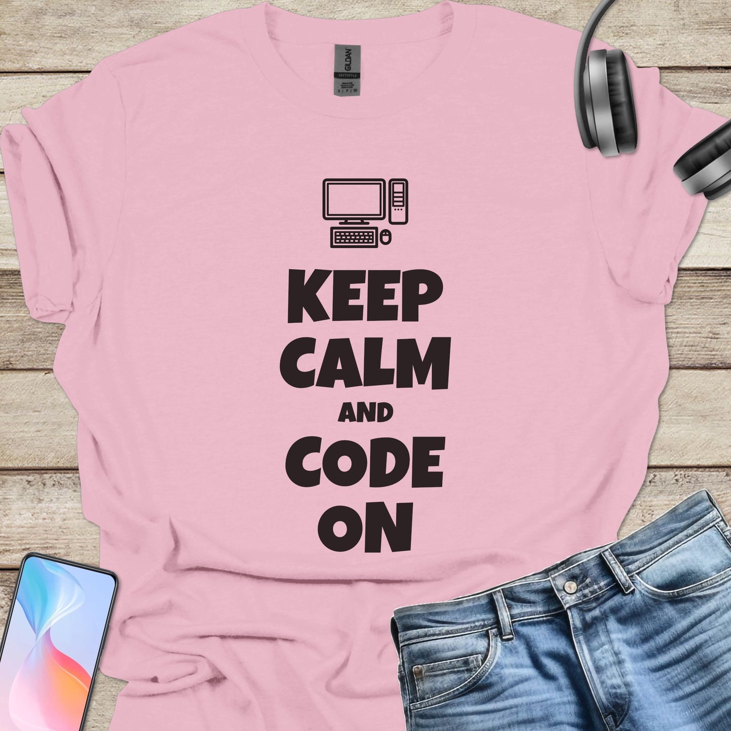 Keep Calm and Code On T-shirt