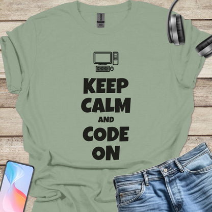 Keep Calm and Code On T-shirt