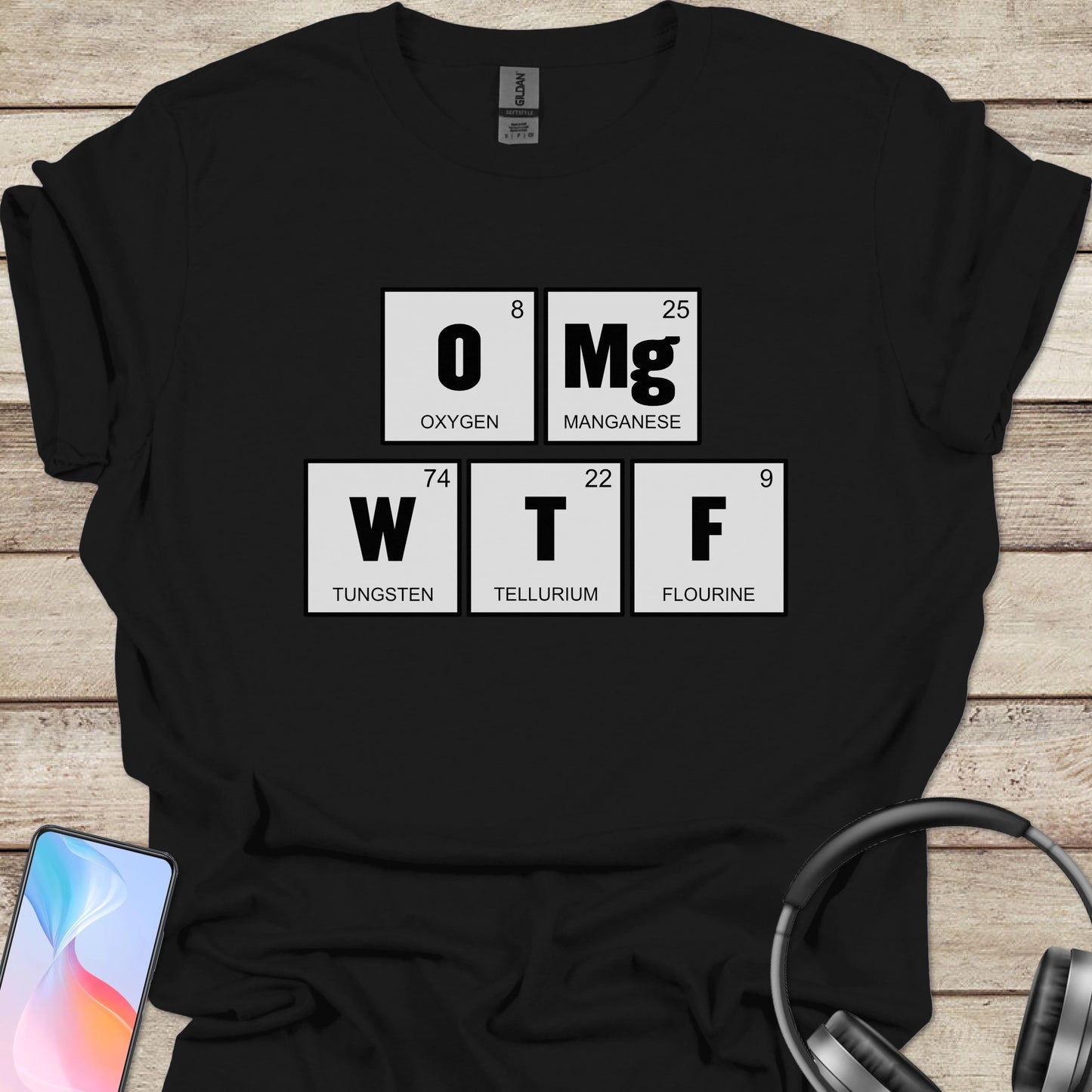 OMG WTF Periodic Table T-Shirt