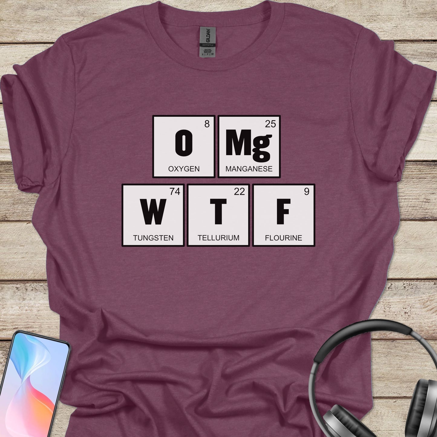 OMG WTF Periodic Table T-Shirt