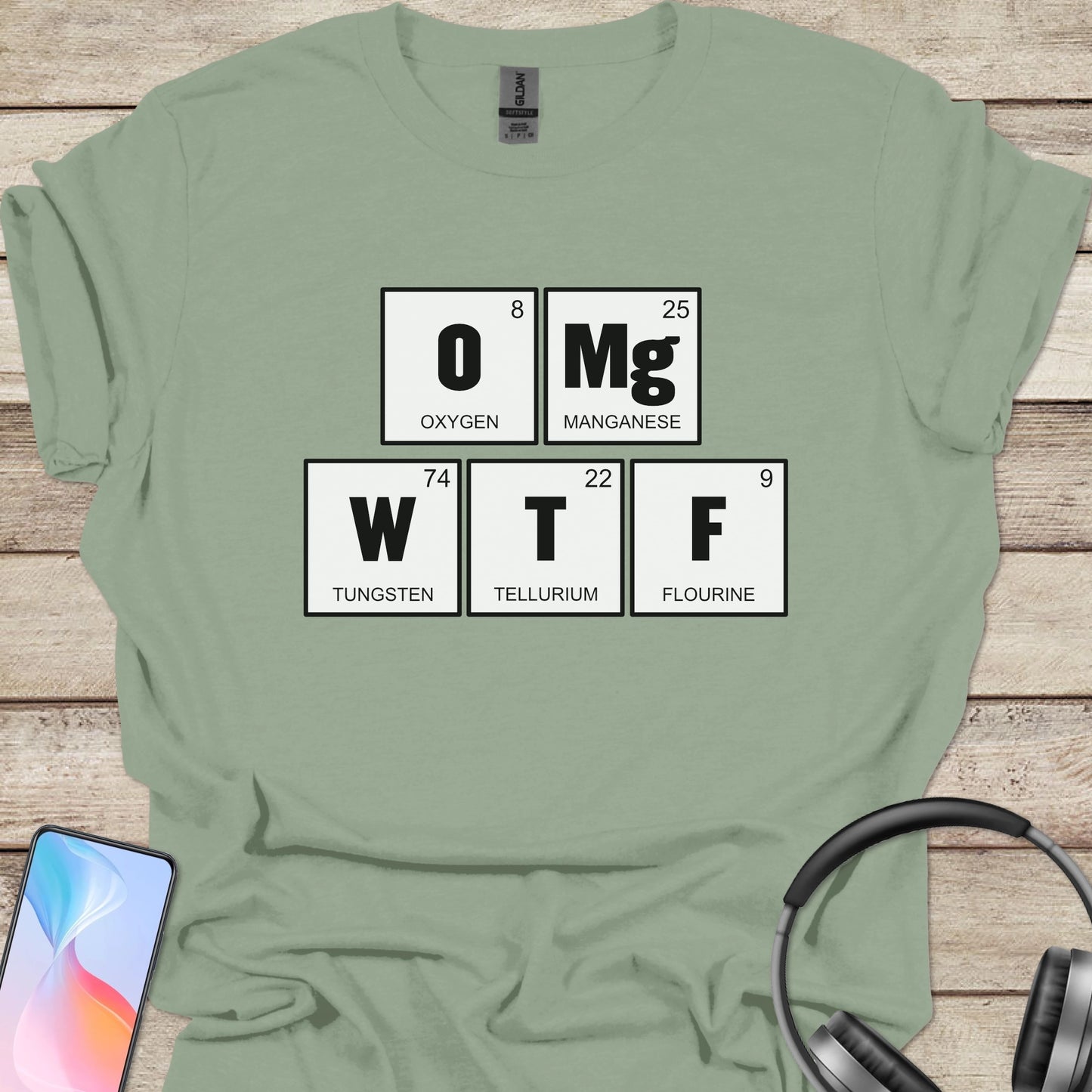 OMG WTF Periodic Table T-Shirt