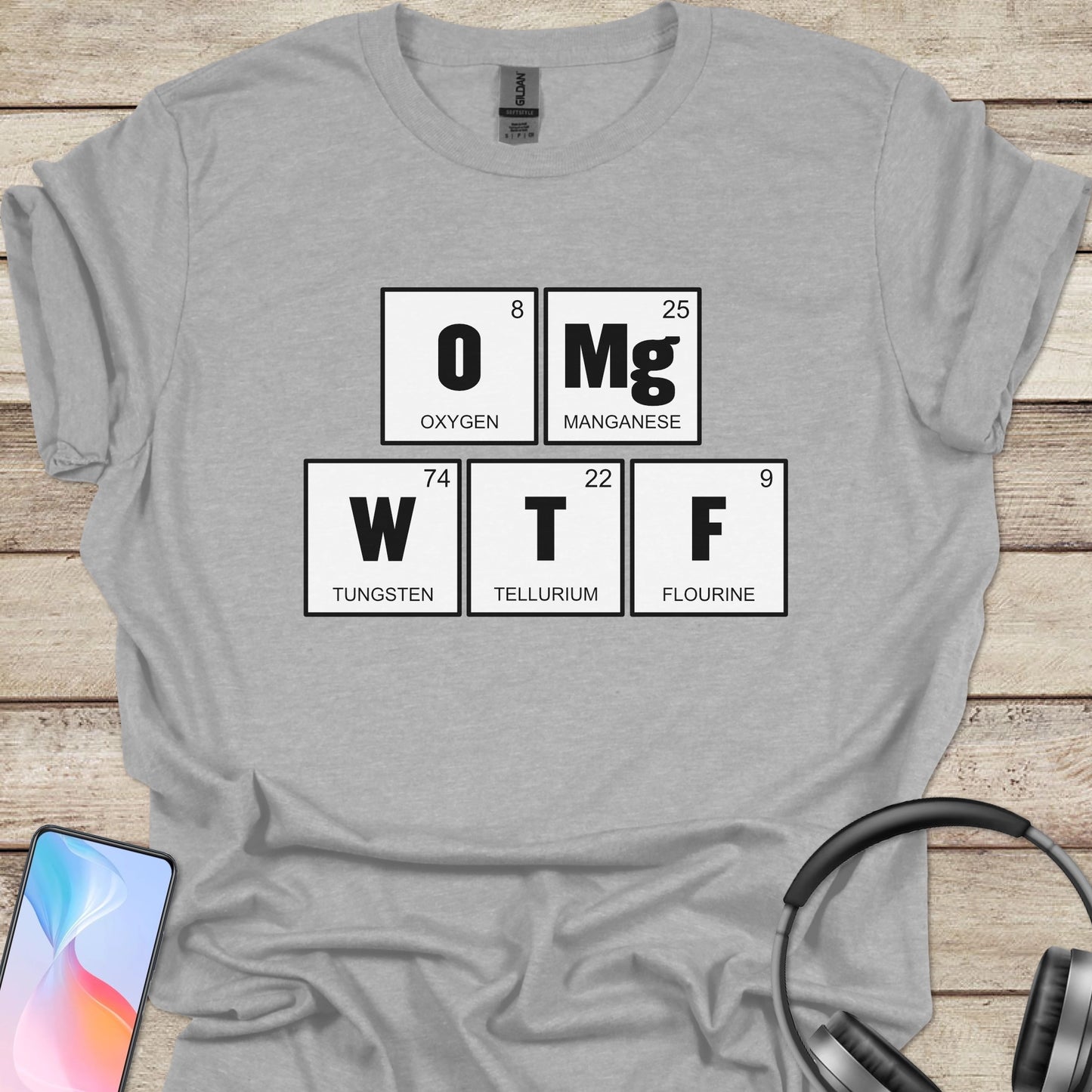 OMG WTF Periodic Table T-Shirt