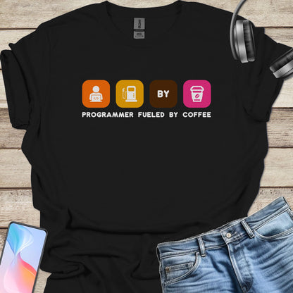 Programmer fueled by coffee T-shirt