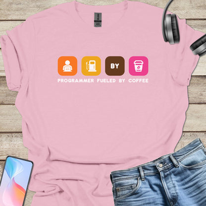 Programmer fueled by coffee T-shirt