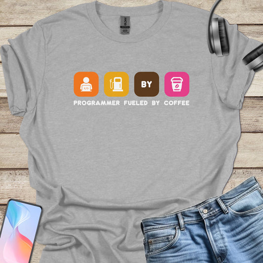 Programmer fueled by coffee T-shirt