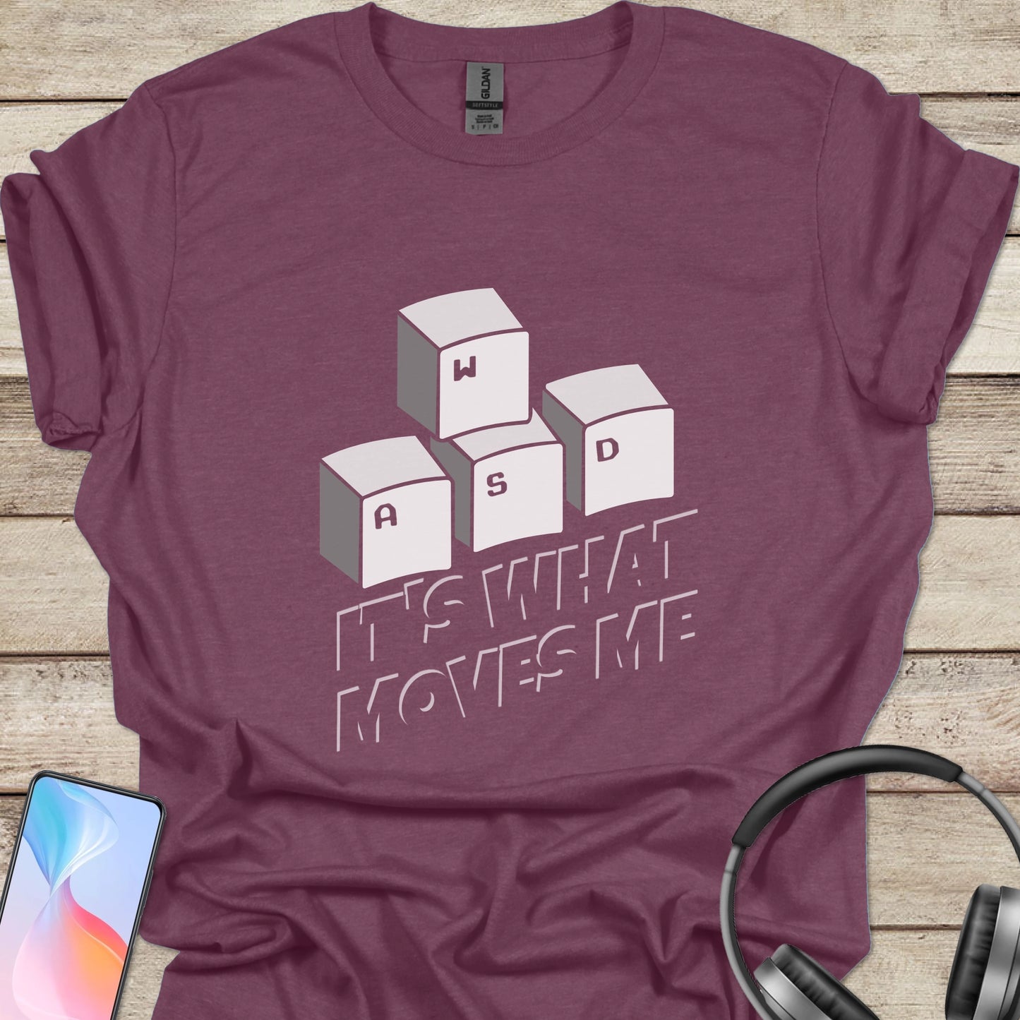 WASD It's what moves me T-shirt