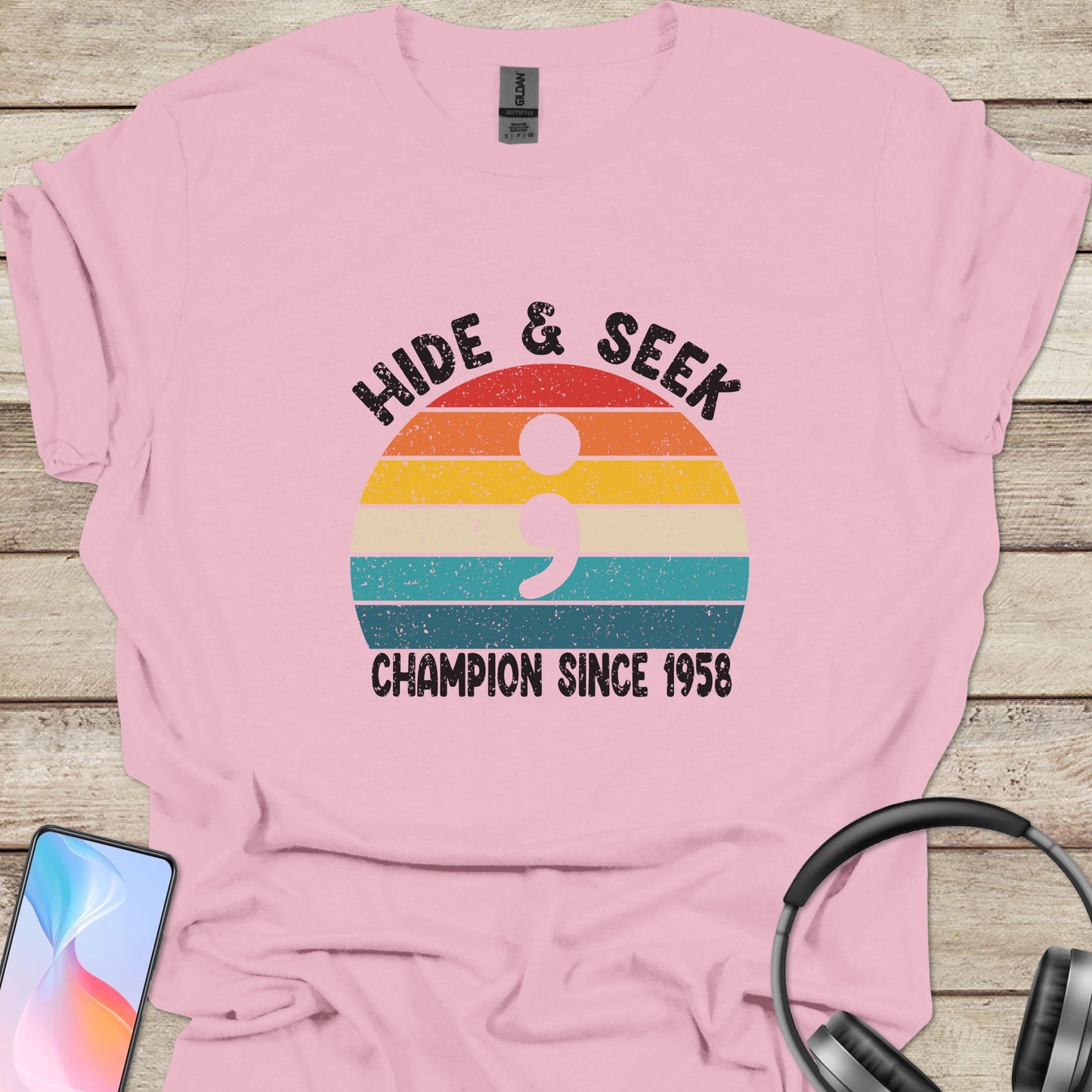 Semicolon hide and seek champion T-Shirt