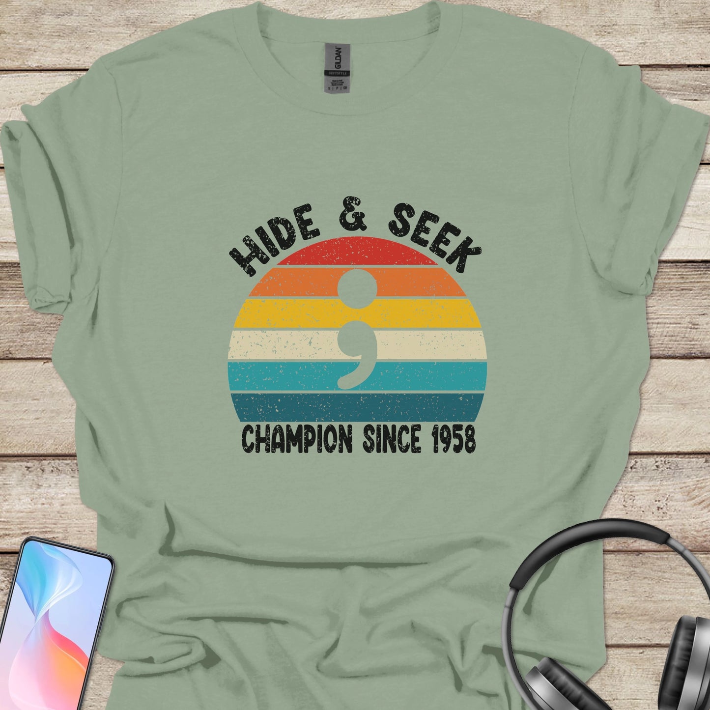 Semicolon hide and seek champion T-Shirt