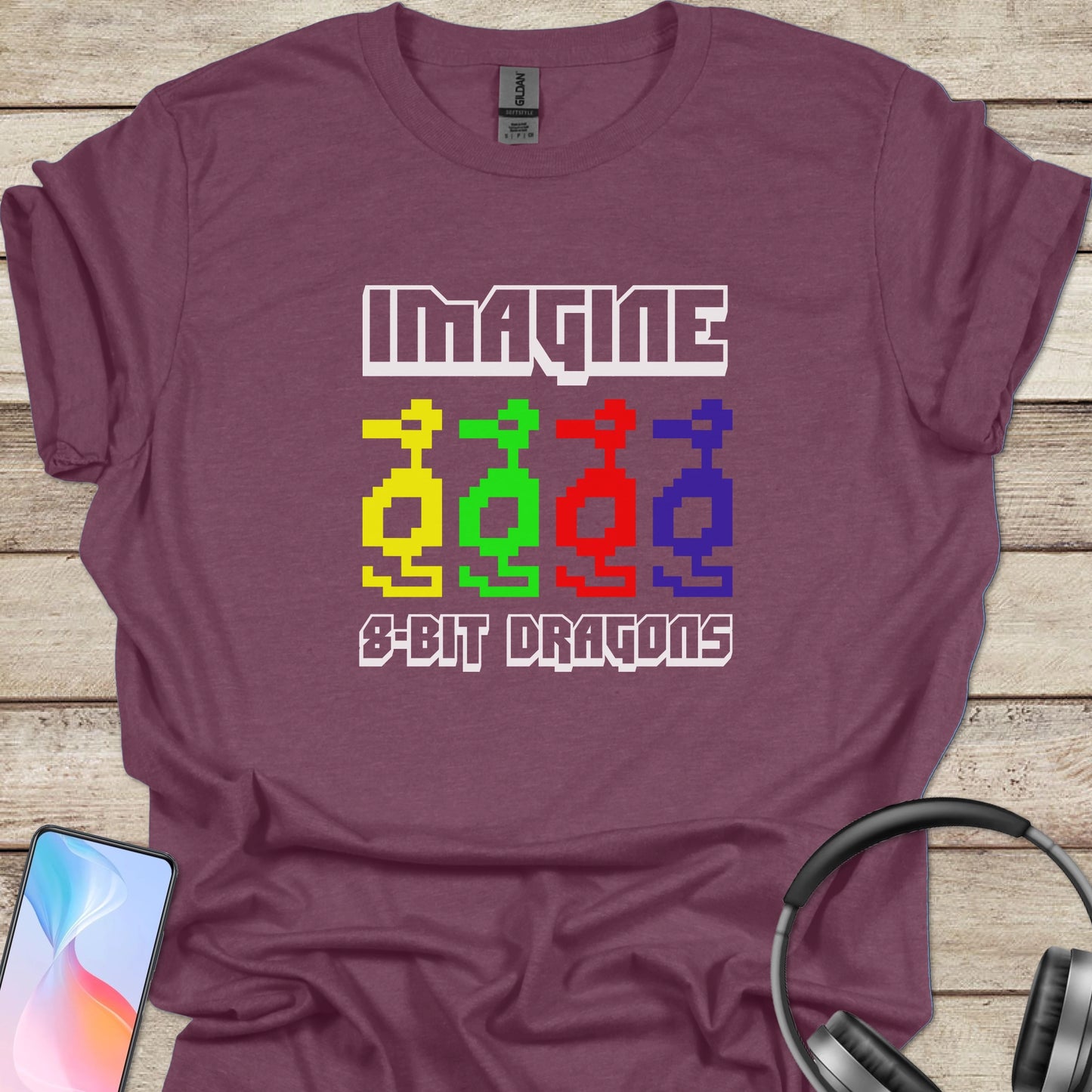 Imagine 8-Bit Dragons T-shirt