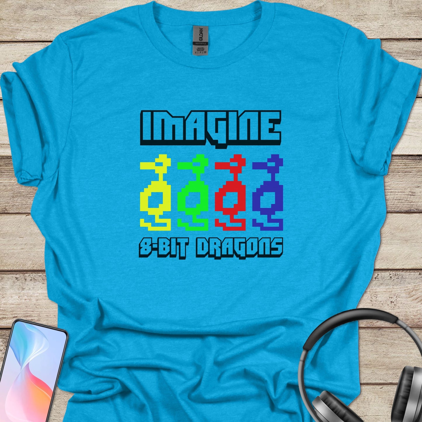 Imagine 8-Bit Dragons T-shirt